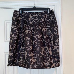 Black & Grey Banana Republic 100% Silk Skirt